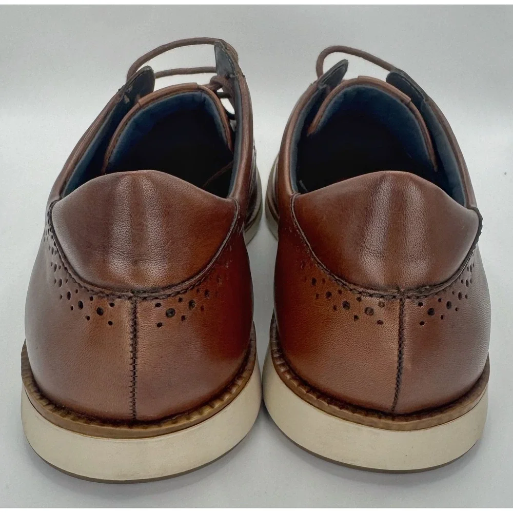 Josef Seibel Tyler 33 Brown Leather Wingtip Derby Size 8 US 41 EU 245053